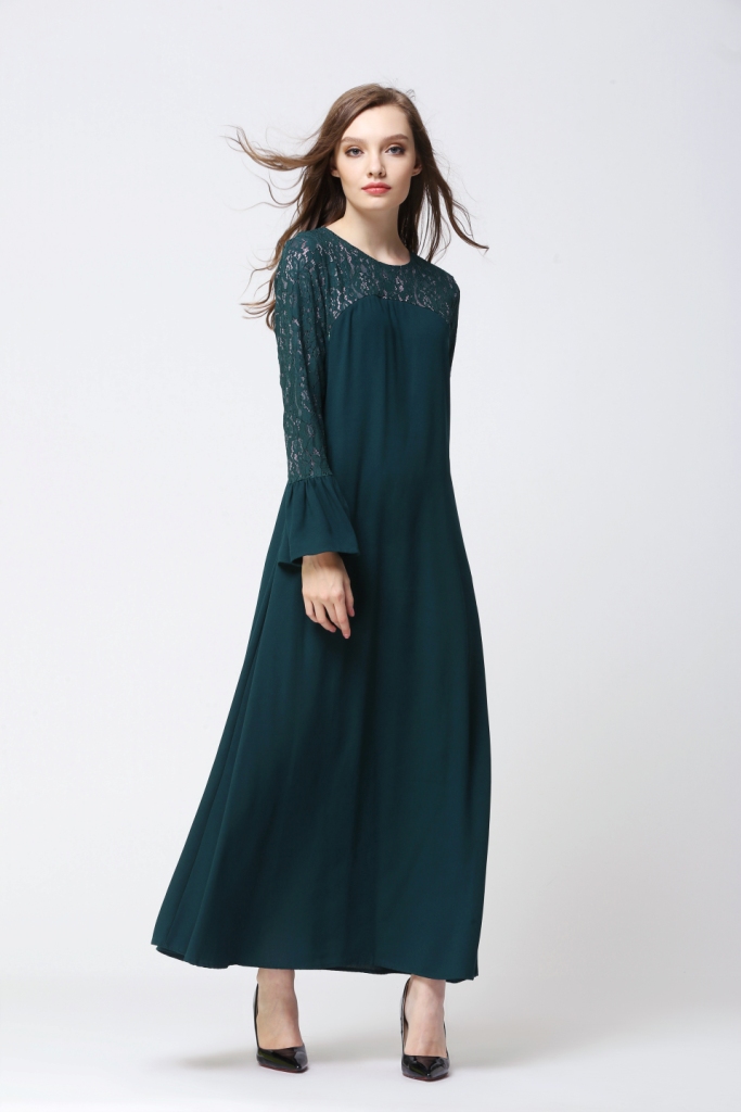 BM70014 Pretty Jubah Dark Green