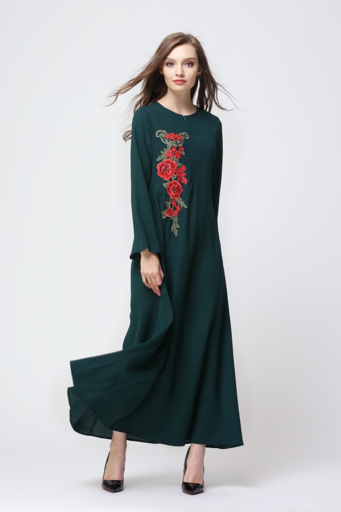 BM70020 Trendy Jubah Dark Green