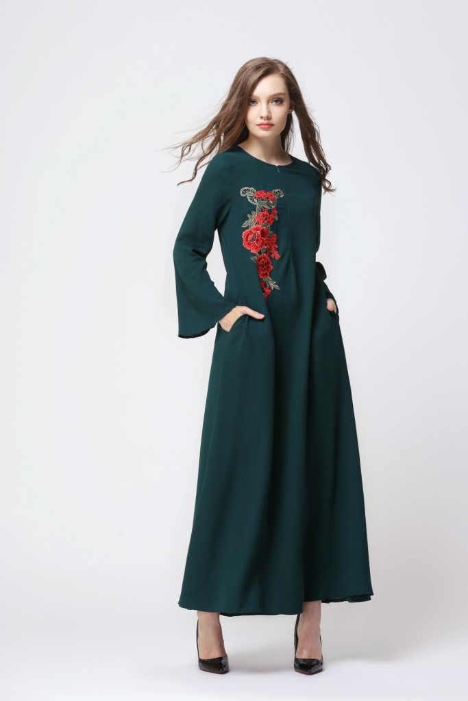 BM70020 Trendy Jubah Dark Green