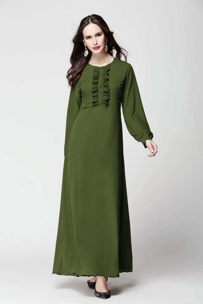 BM70023 Elegant Jubah Dark Green