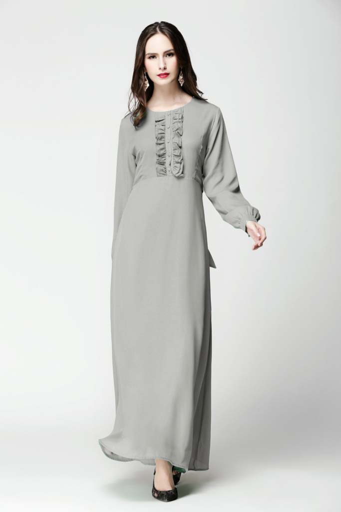 BM70023 Elegant Jubah Grey