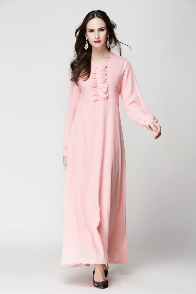 BM70023 Elegant Jubah Light Pink