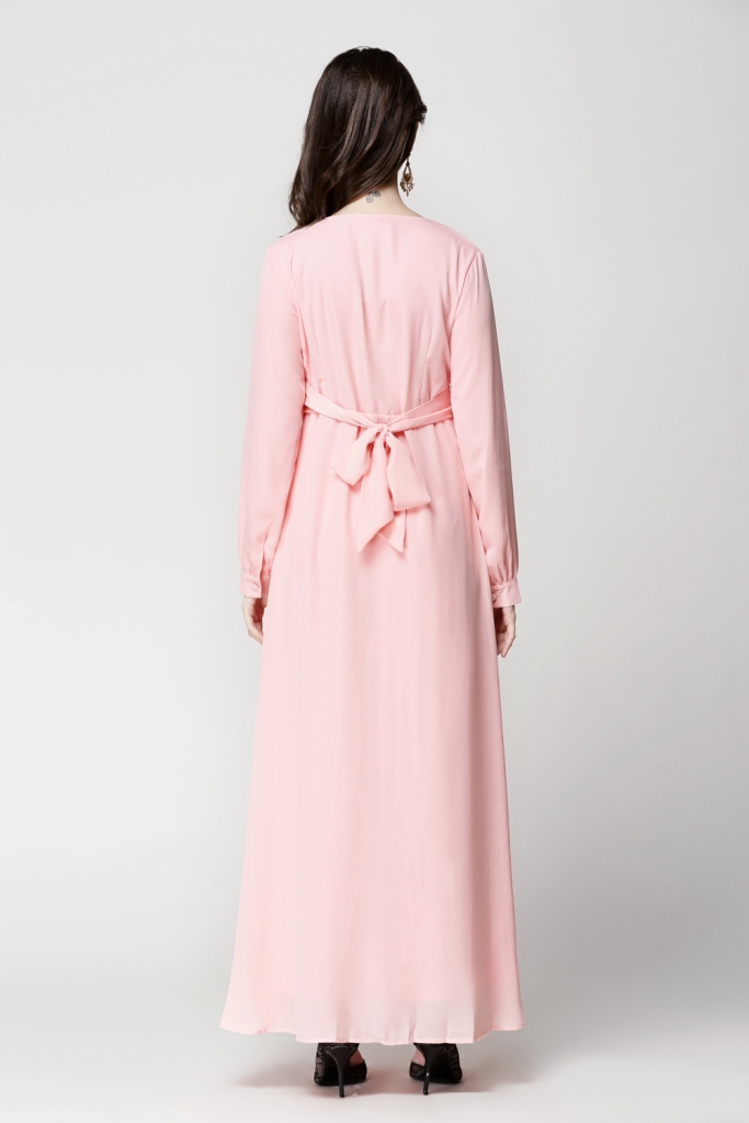 BM70023 Elegant Jubah Light Pink