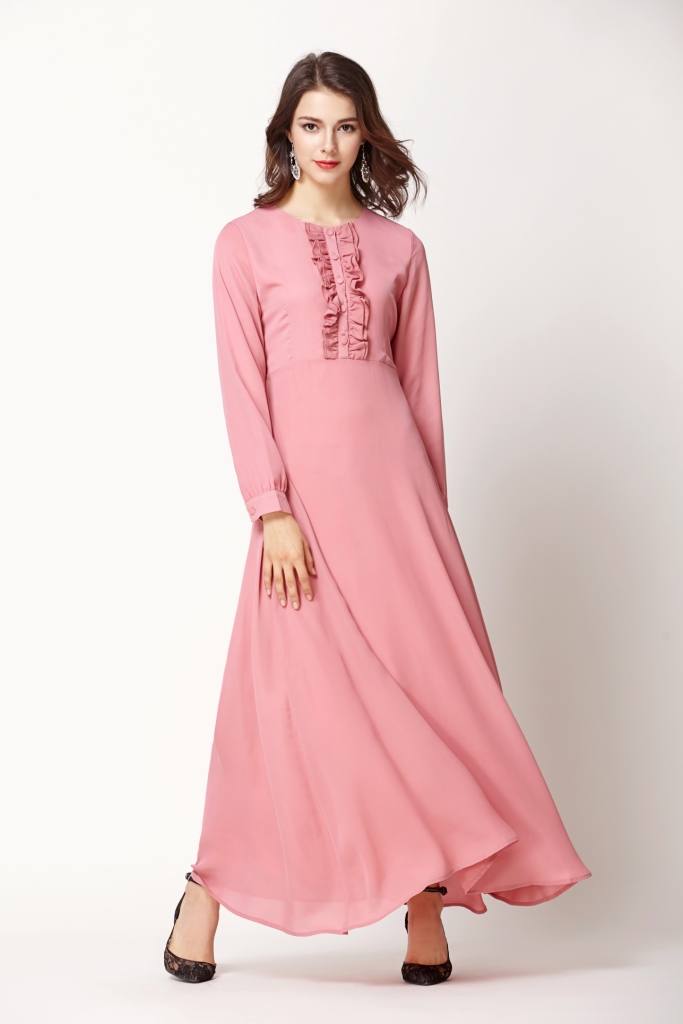 BM70023 Elegant Jubah Pink