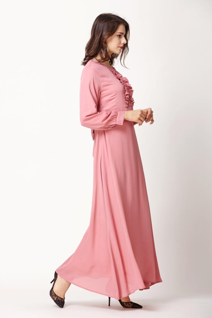 BM70023 Elegant Jubah Pink