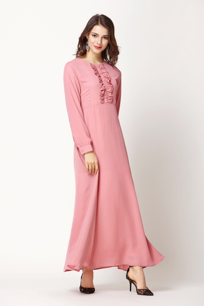 BM70023 Elegant Jubah Pink