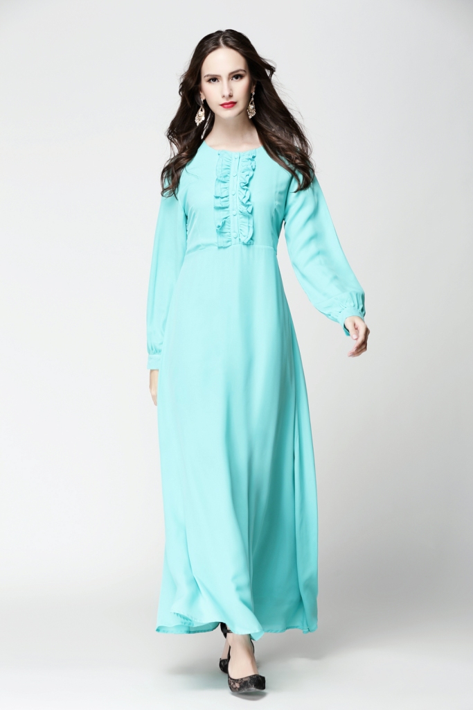 BM70023 Elegant Jubah Tiffany Blue