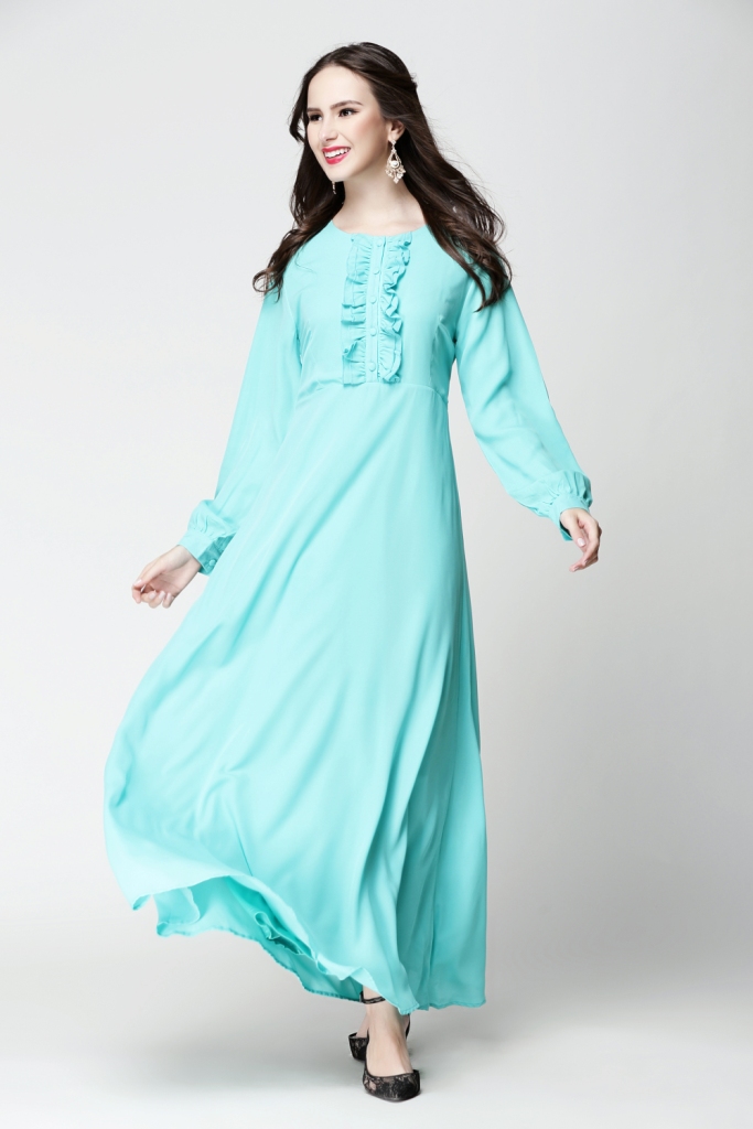 BM70023 Elegant Jubah Tiffany Blue