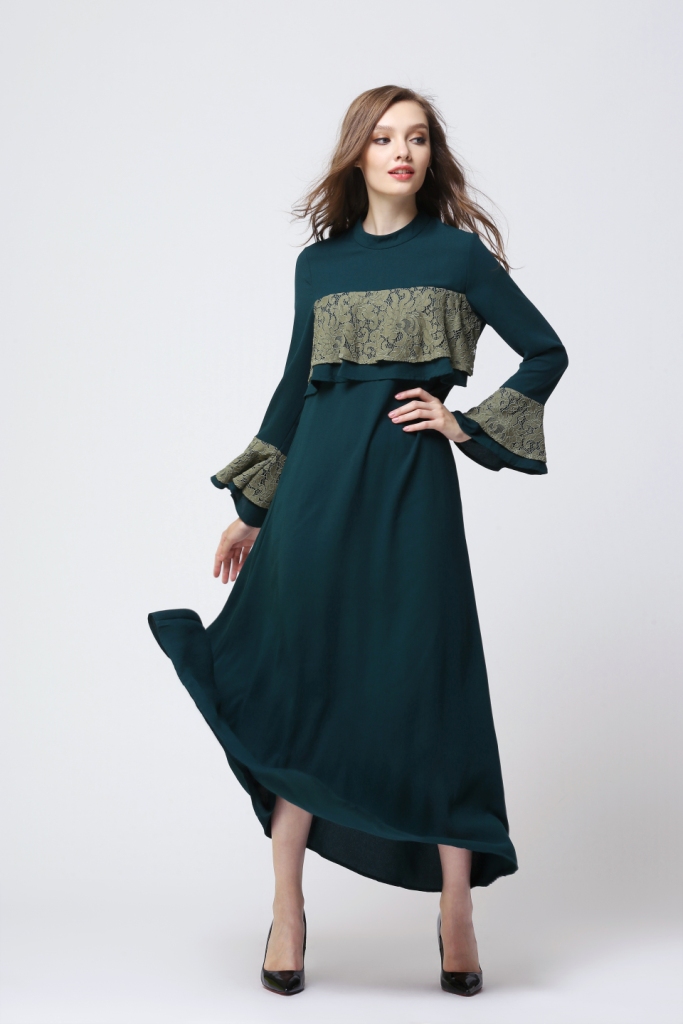 BM70024 Pretty Jubah Dark Green
