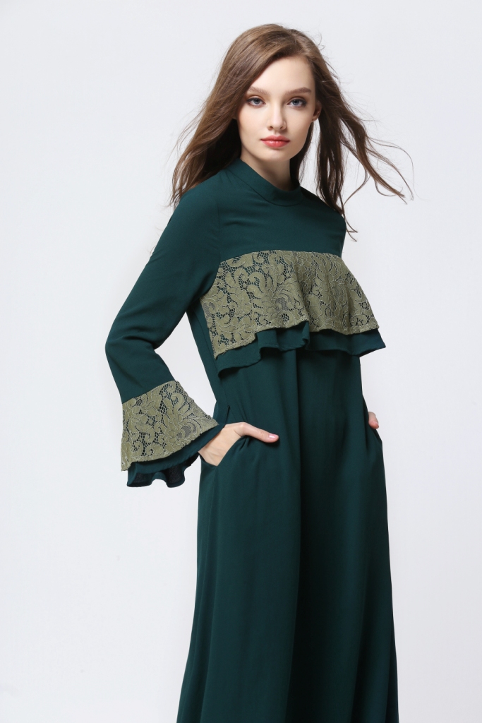 BM70024 Pretty Jubah Dark Green
