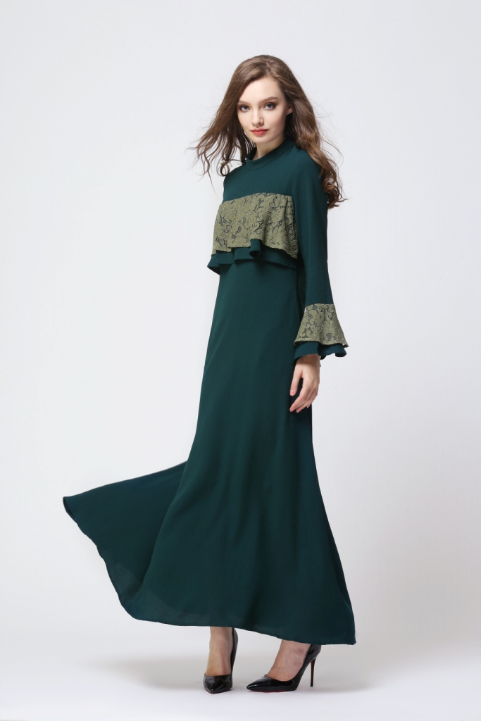 BM70024 Pretty Jubah Dark Green