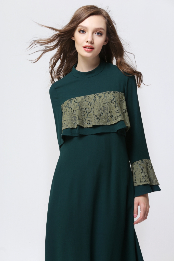 BM70024 Pretty Jubah Dark Green