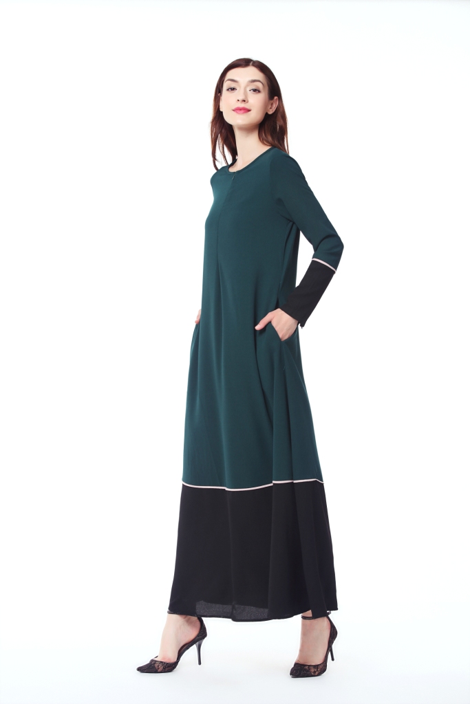 BM70028 Fashion Jubah Dark Green