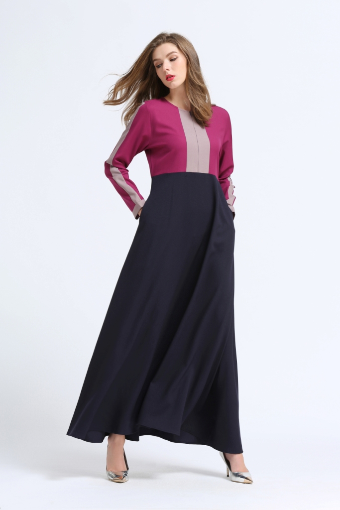 BM70044 Charming Jubah Dark Pink