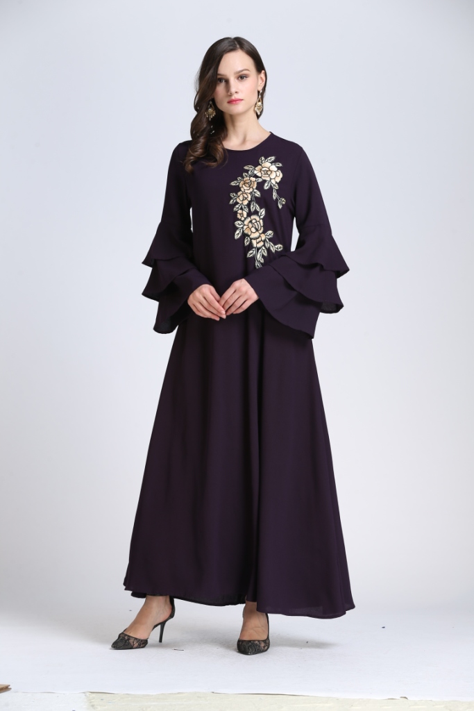 BM70006 Stylish Jubah Dark Purple