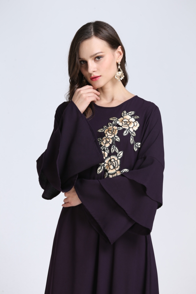 BM70006 Stylish Jubah Dark Purple