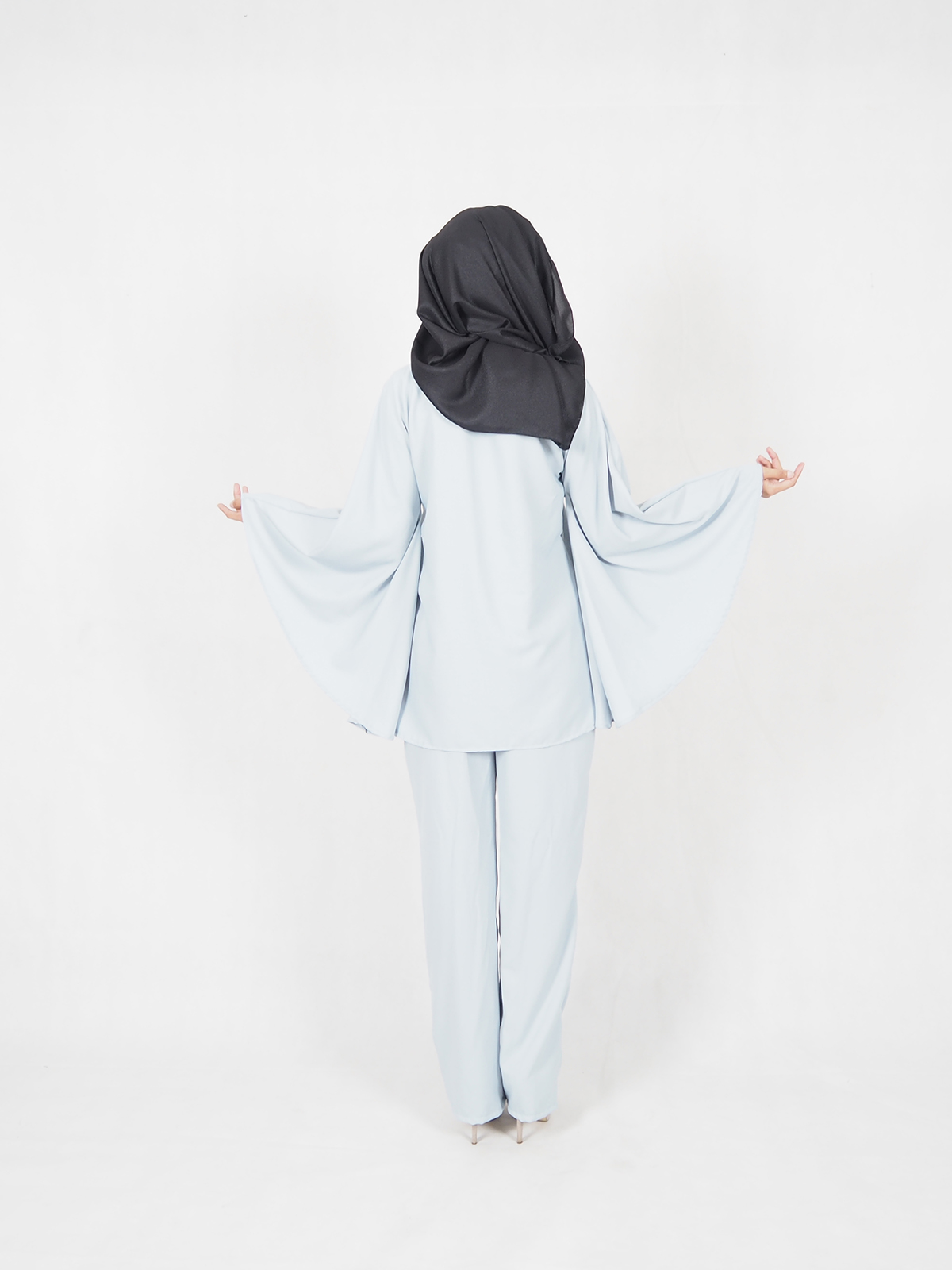 SW4586 Blouse & Pant (Plus Size) Light Blue