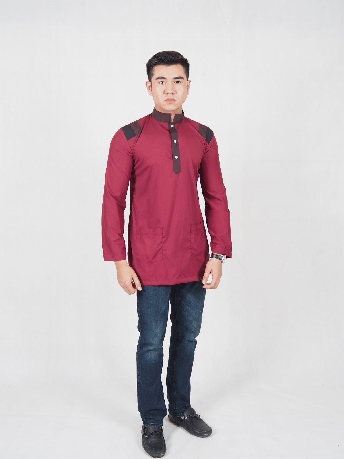 SW4593 Men Kurta Maroon