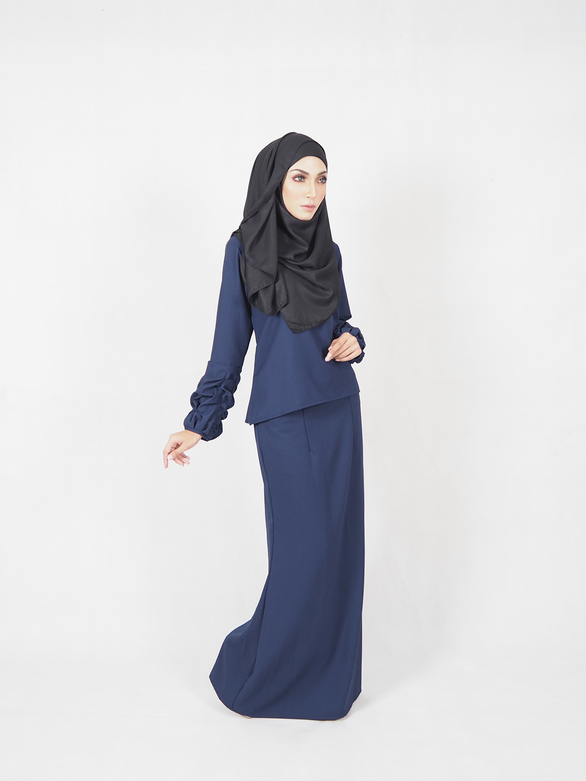 SW4596 Baju Kurung (Plus Size) Dark Blue
