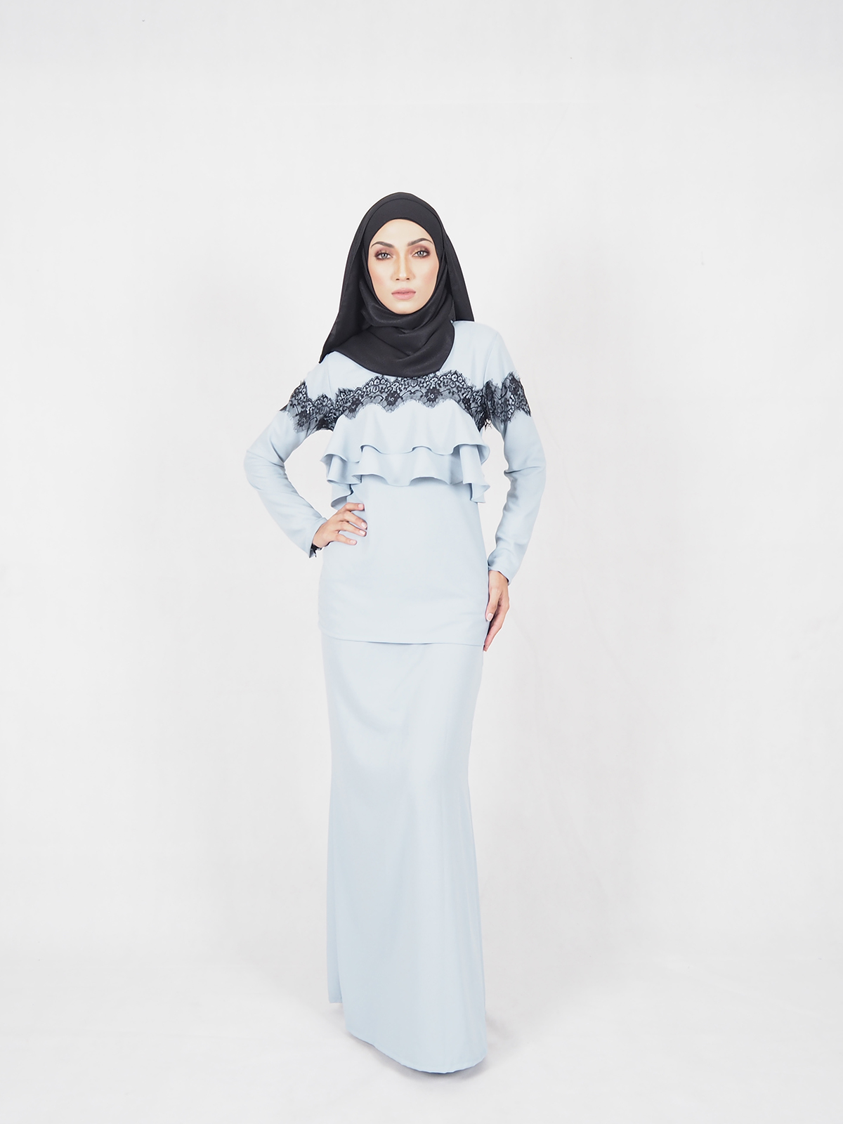 SW4602 Baju Kurung (Breastfeeding) Light Blue