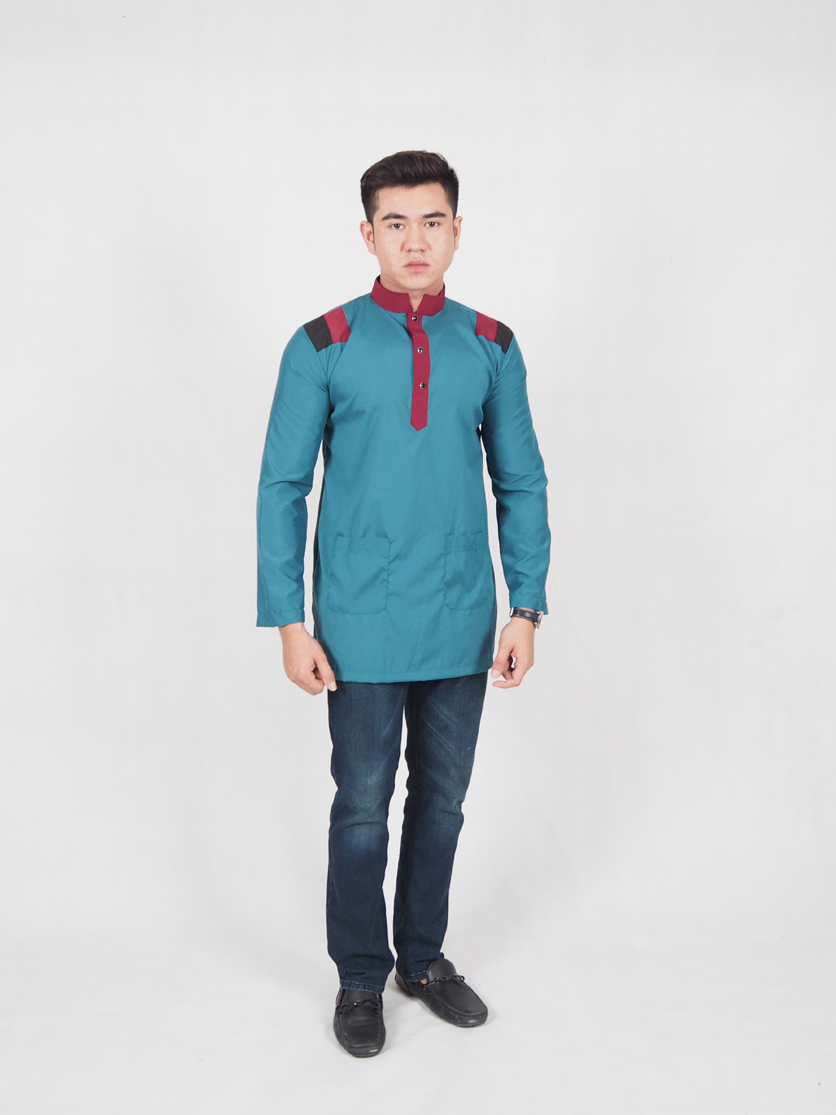SW4612 Men Kurta Turquoise