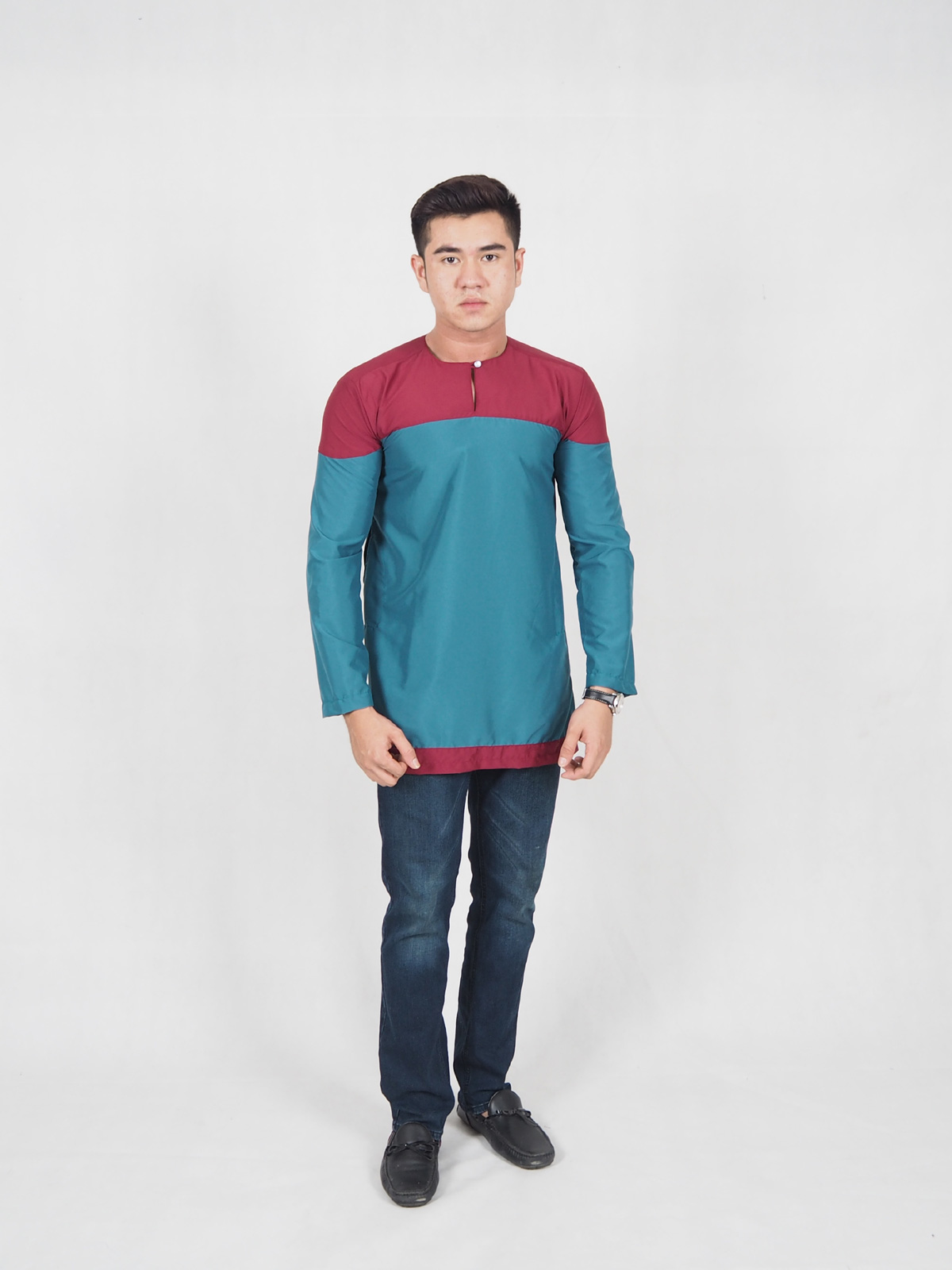 SW4613 Men Kurta Turquoise