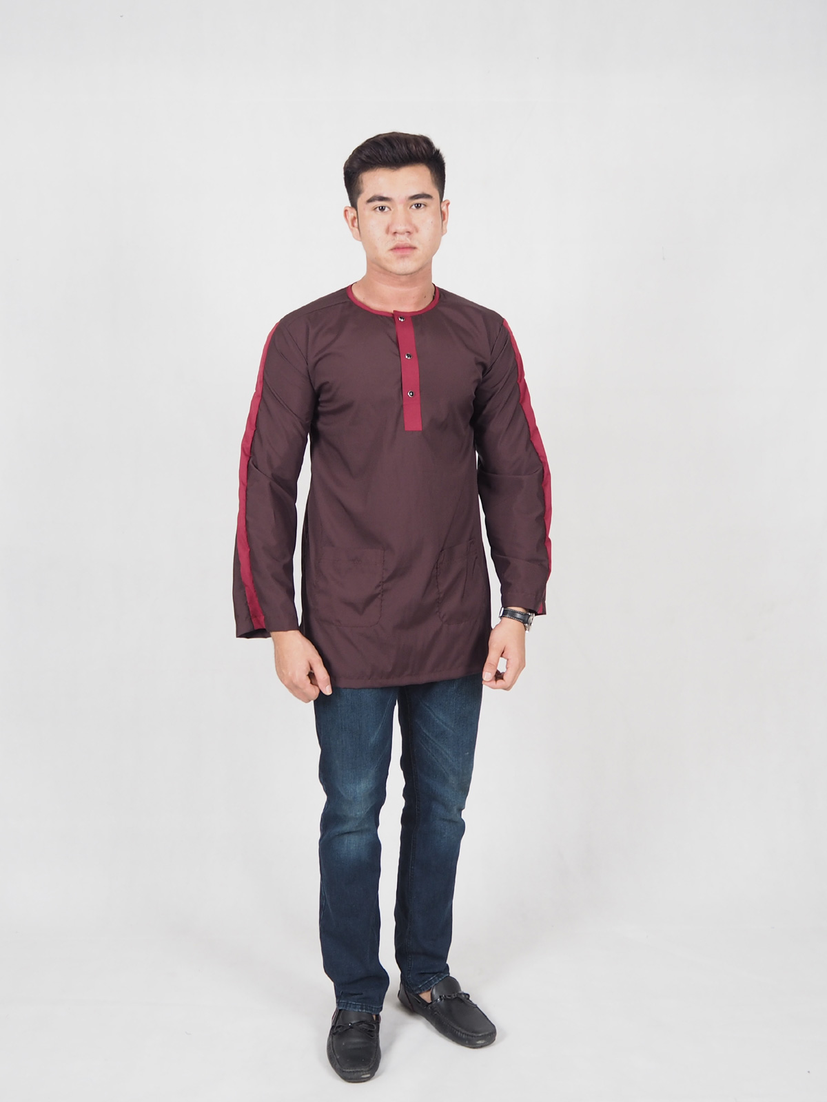 SW4614 Men Kurta (Plus Size) Brown