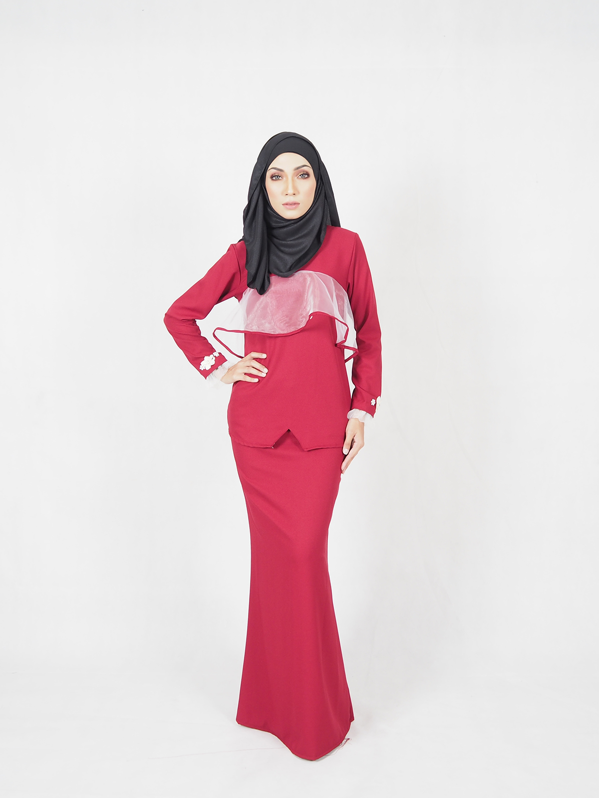 SW4622 Baju Kurung (Breastfeeding) Maroon