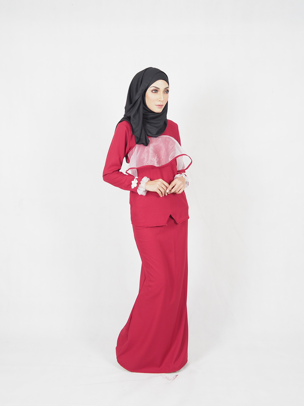 SW4622 Baju Kurung (Breastfeeding) Maroon