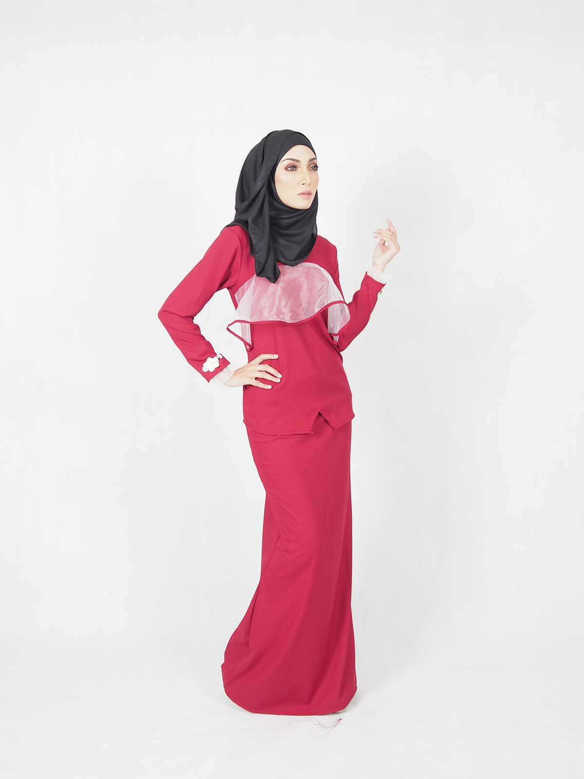 SW4622 Baju Kurung (Breastfeeding) Maroon