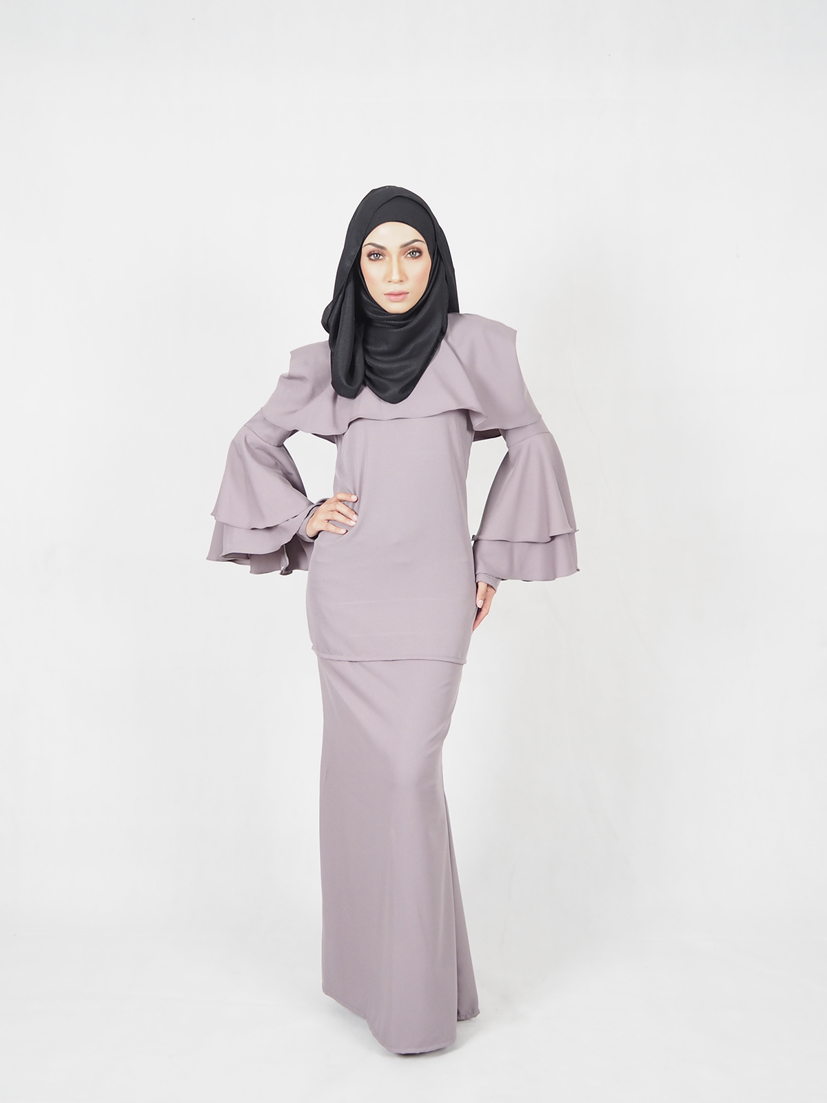 SW4626 Baju Kurung (Breastfeeding) Grey