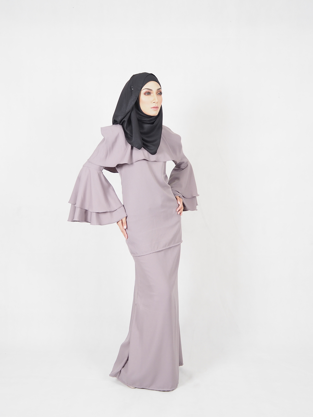 SW4626 Baju Kurung (Breastfeeding) Grey