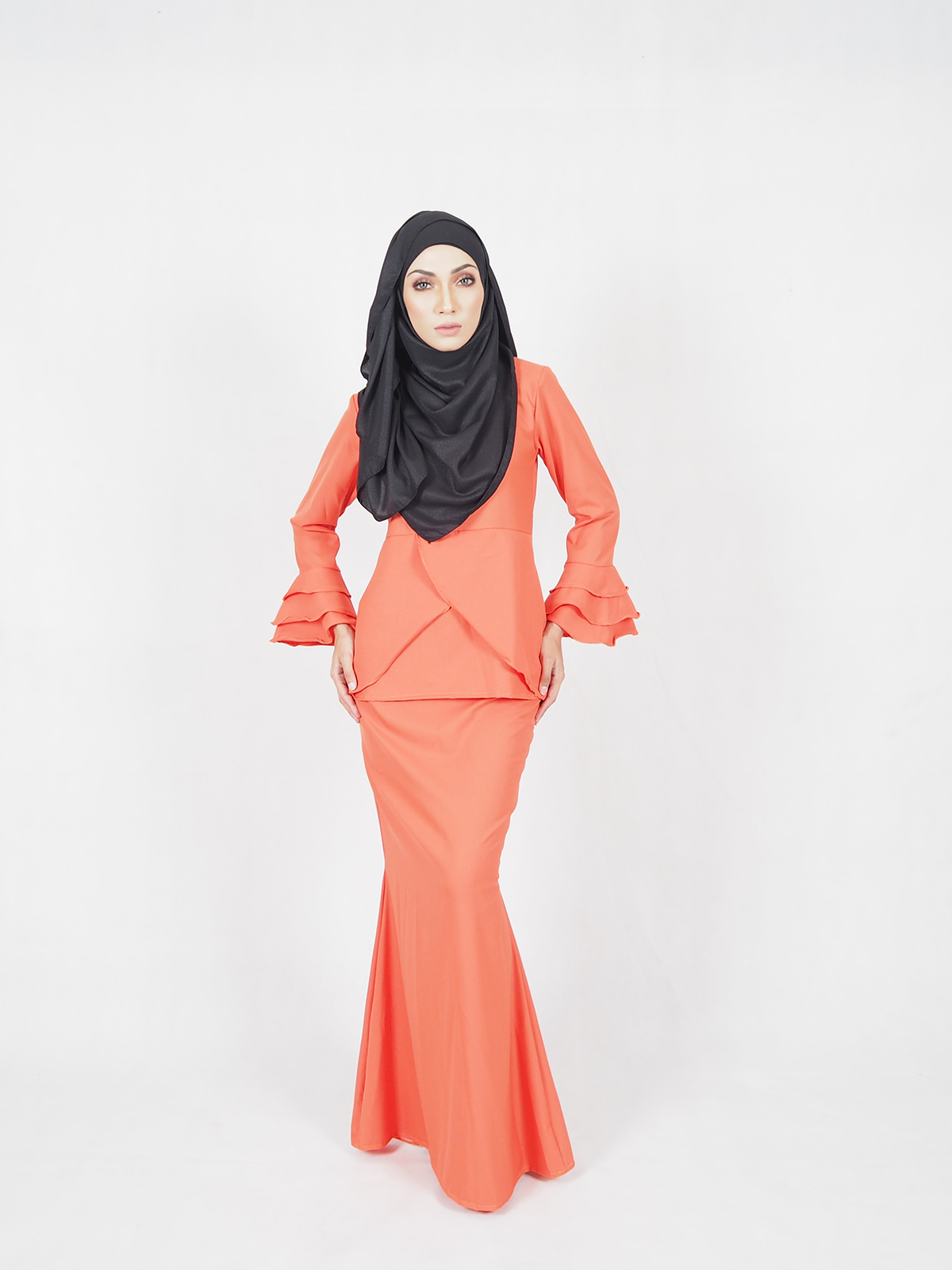 SW4634 Baju Kurung (Breastfeeding) Orange