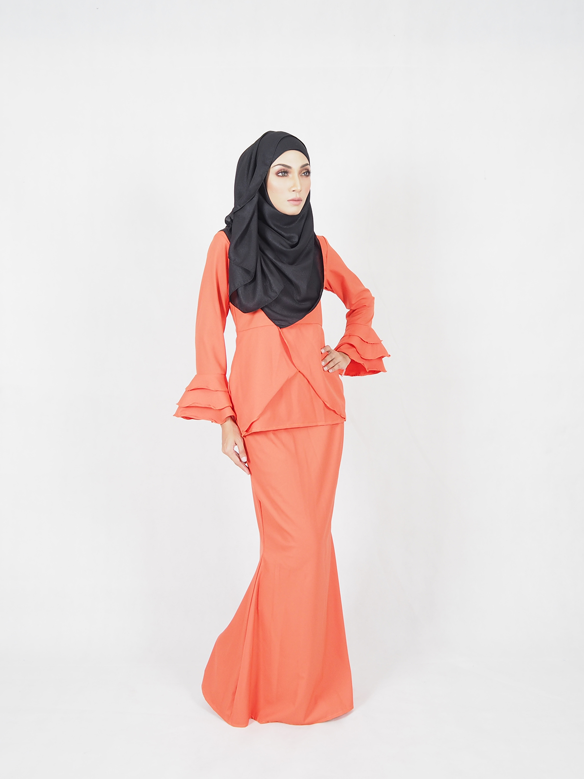 SW4634 Baju Kurung (Breastfeeding) Orange
