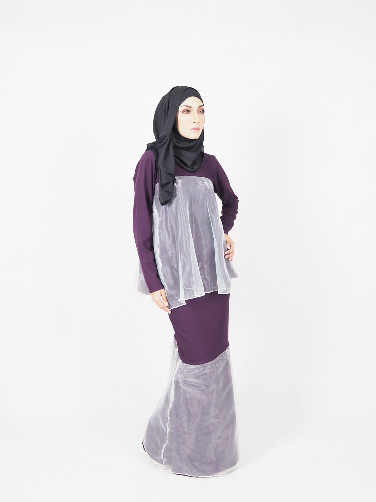SW4638 Baju Kurung (Maternity) Purple