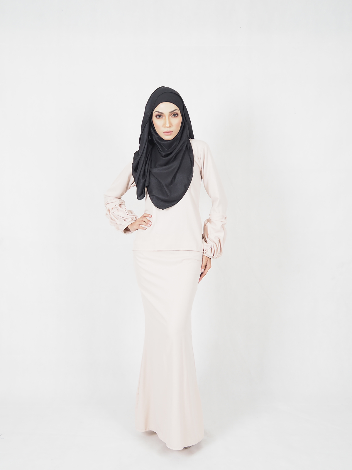 SW4670 Baju Kurung (Plus Size Breastfeed) Cream