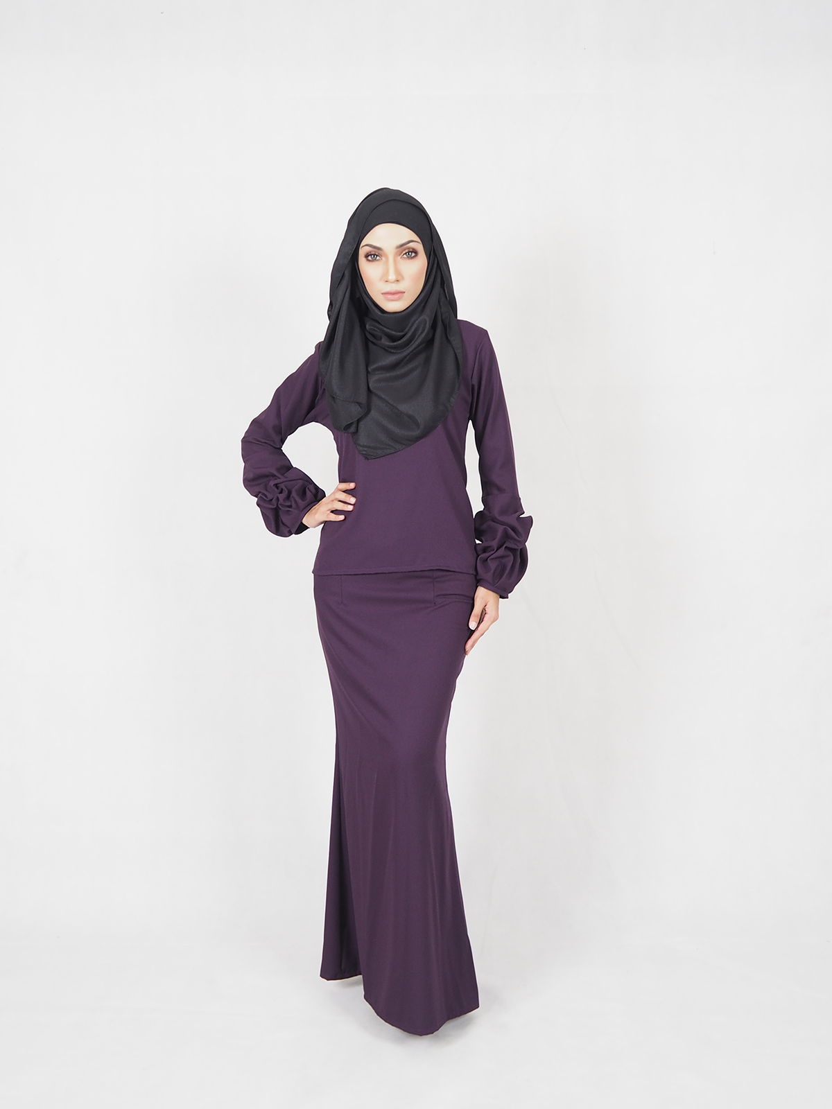 SW4670 Baju Kurung (Plus Size Breastfeed) Purple