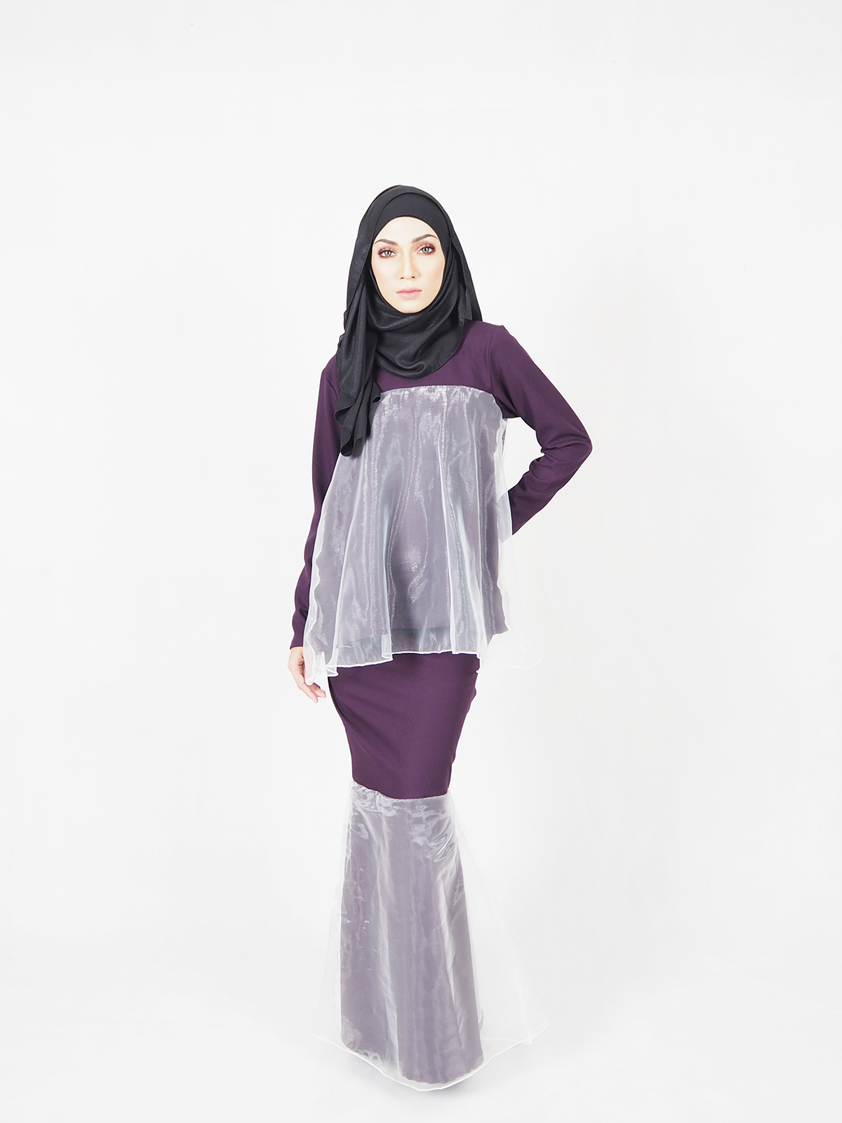 SW4680 Baju Kurung (Plus Size Maternity) Purple