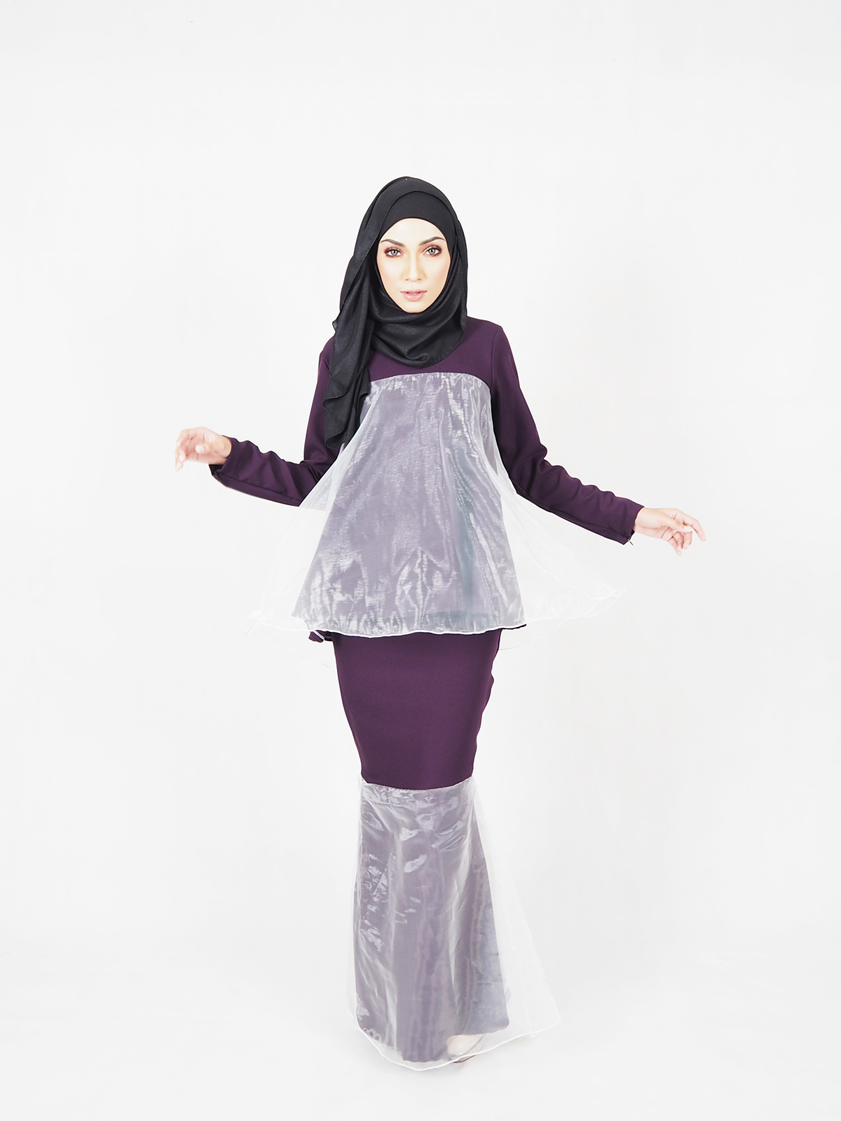 SW4680 Baju Kurung (Plus Size Maternity) Purple