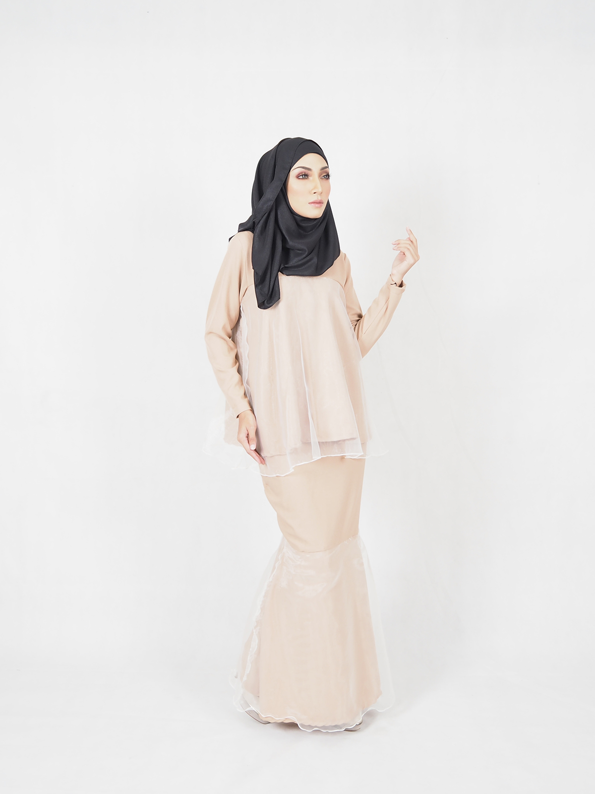 SW4681 Baju Kurung (Plus Size Breastfeed) Dark Brown