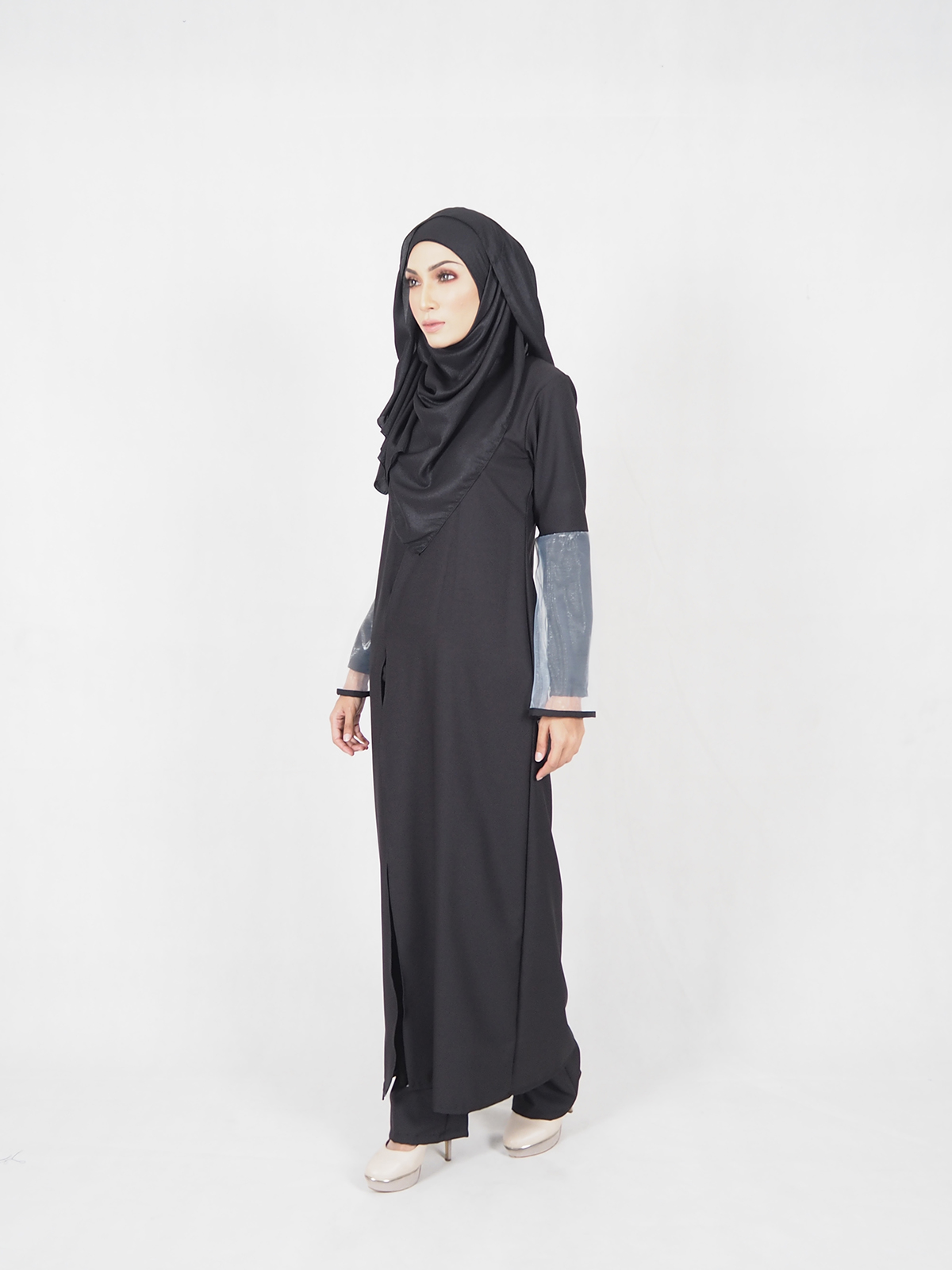 SW4682 Blouse & Pant (Plus Size Breastfeed) Black