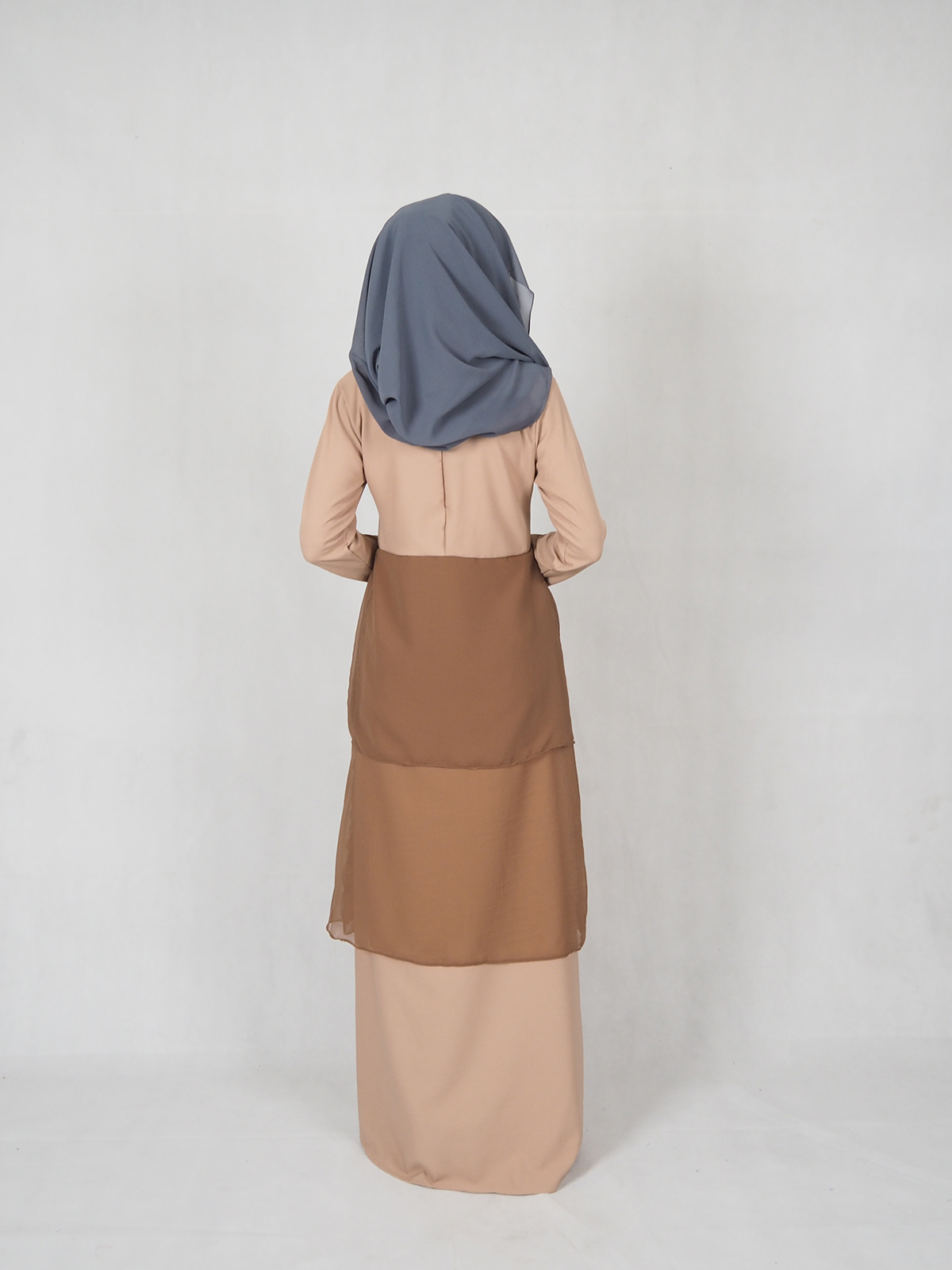 SW4683 Chiffon Jubah (Breastfeed) Dark Brown