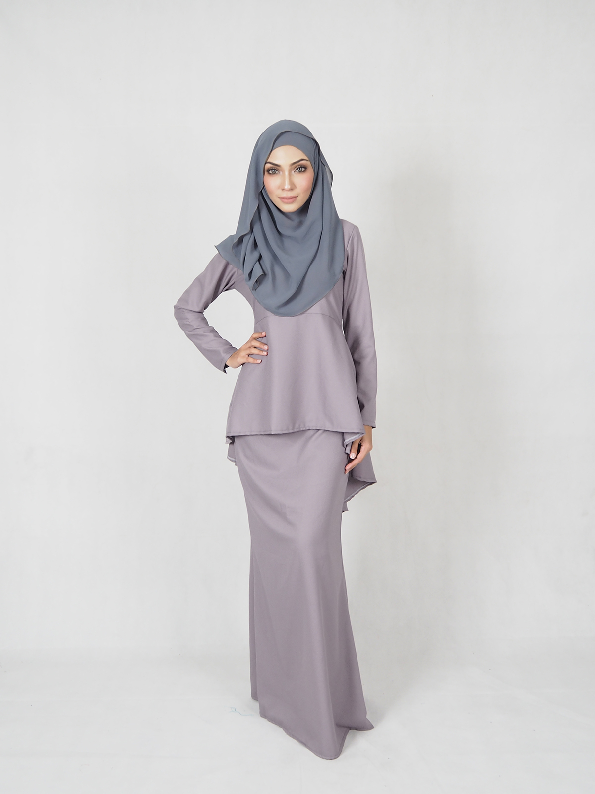 SW4684 Baju Kurung (Breastfeed) Grey
