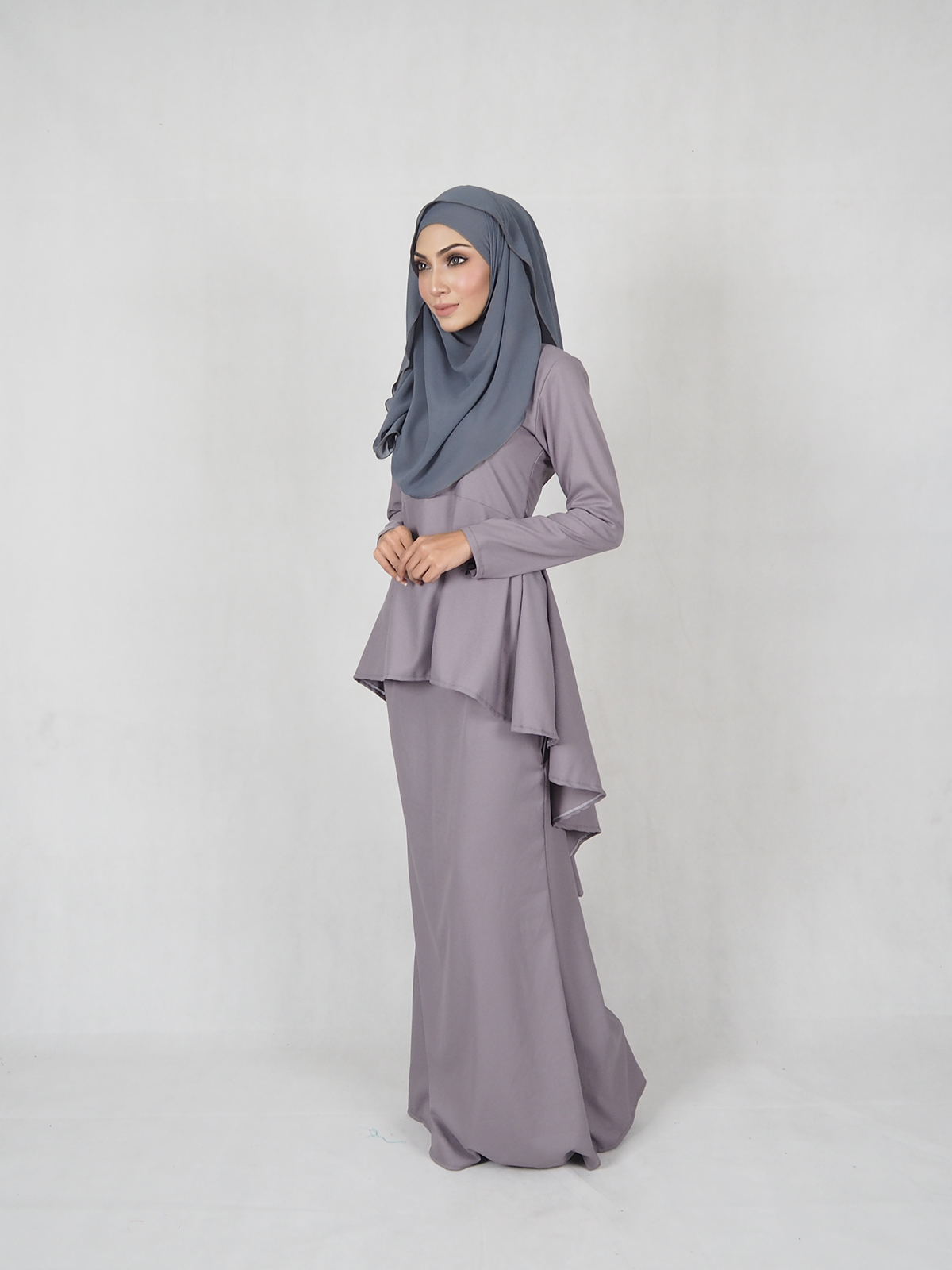 SW4684 Baju Kurung (Breastfeed) Grey