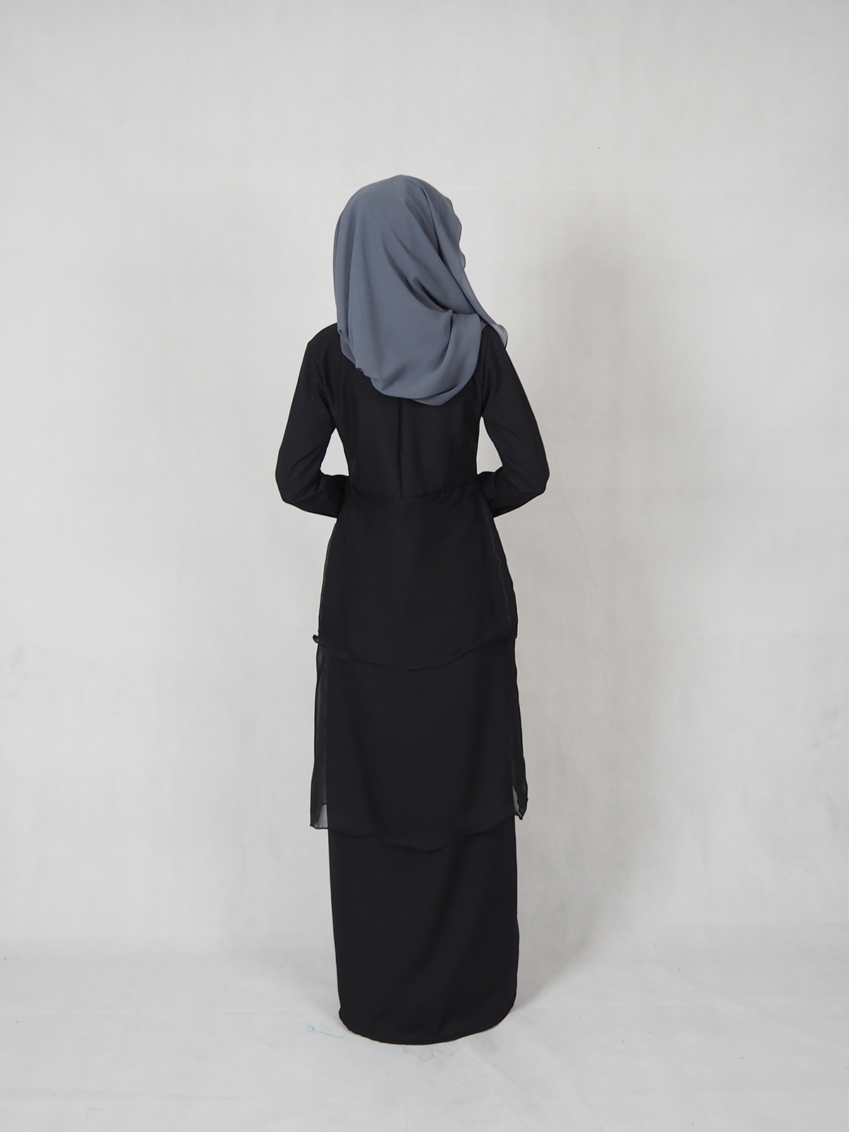 SW4686 Fashion Jubah (Plus Size Breastfeed) Black