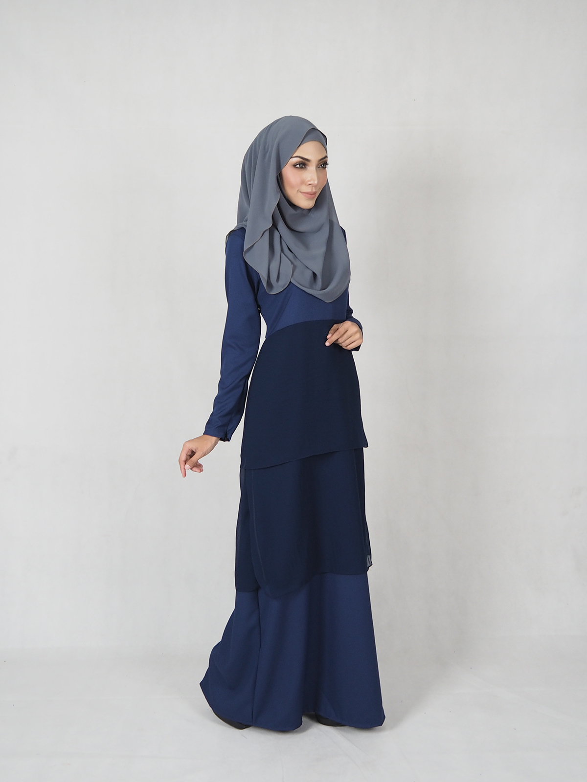 SW4686 Fashion Jubah (Plus Size Breastfeed) Navy