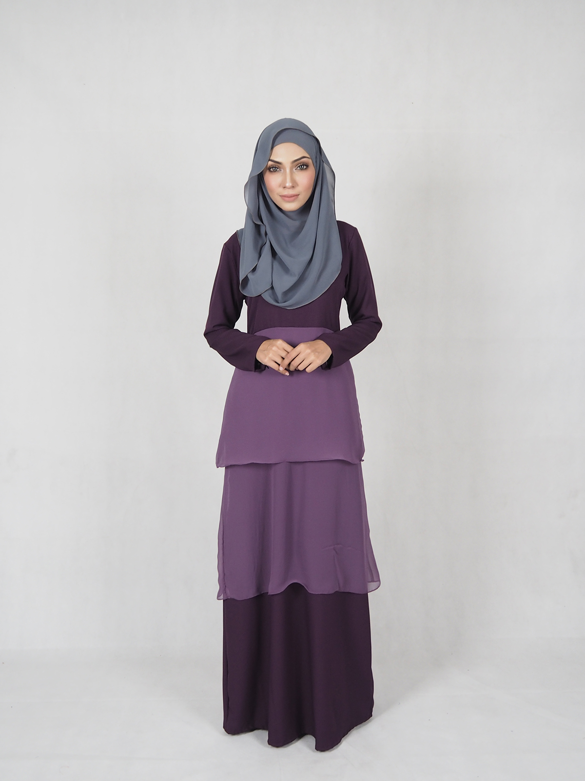 SW4686 Fashion Jubah (Plus Size Breastfeed) Purple
