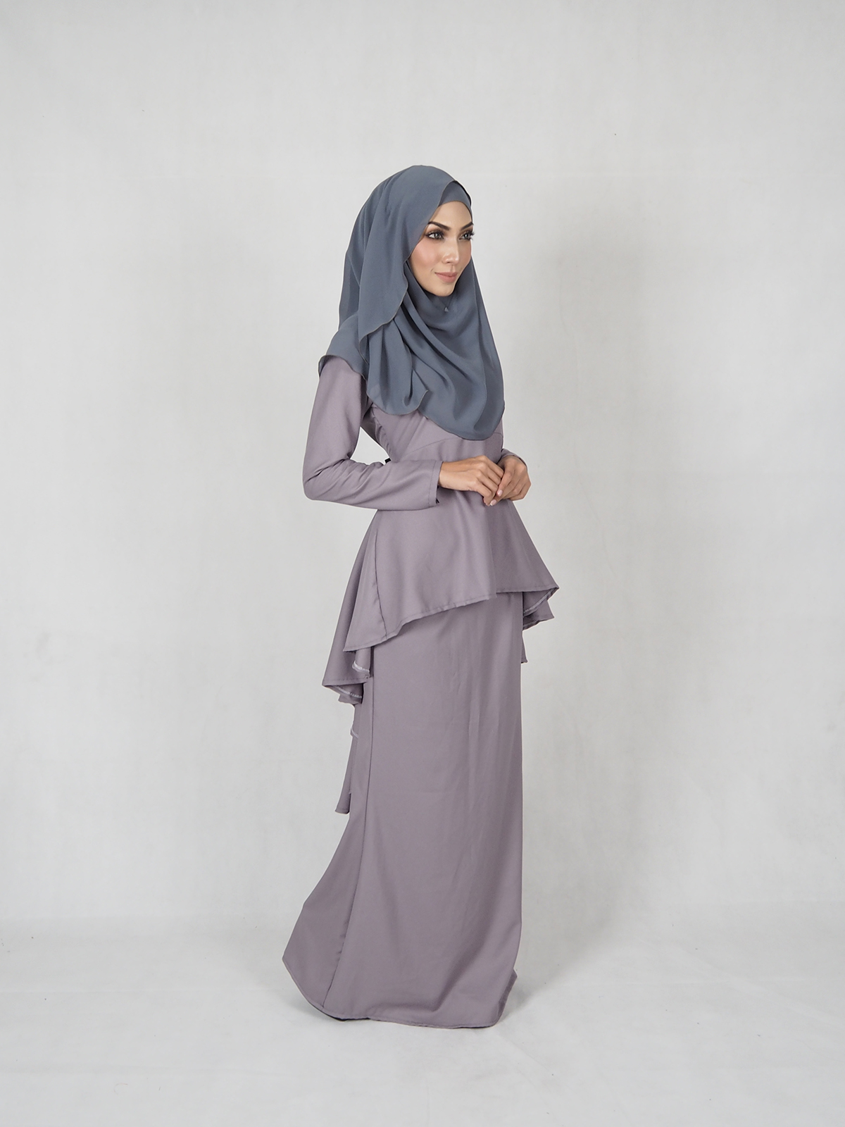 SW4688 Baju Kurung (Plus Size Breastfeed) Grey