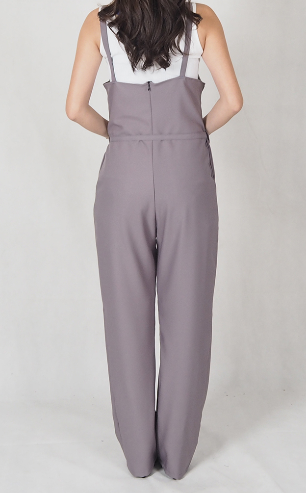 SW4691 Fashion Jumpsuit (Plus Size) Grey