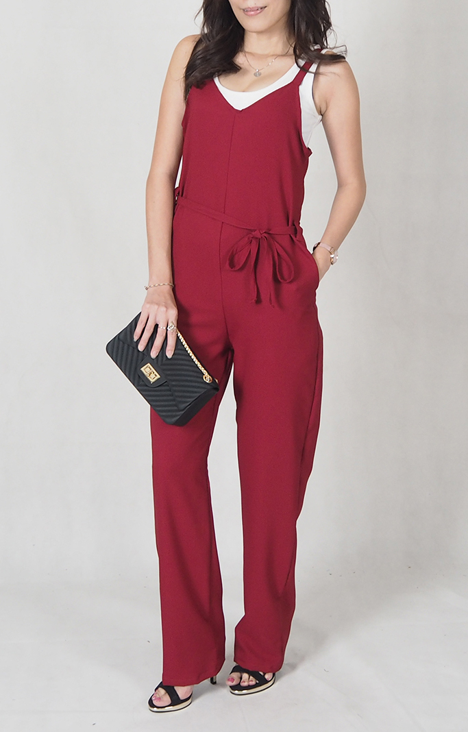 SW4691 Fashion Jumpsuit (Plus Size) Maroon